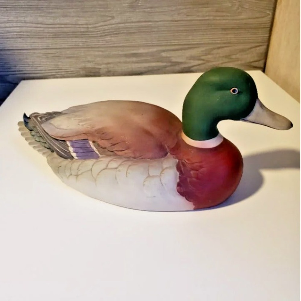 Vintage Porcelain Mallard Duck 12" Figurine by Andrea Sadek Made in Japan 1983 - Picture 3 of 4